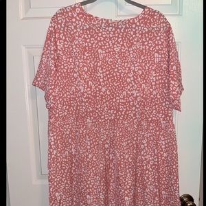 New Shein leopard print pink dress